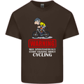 May Start Talking About Cycling Funny Kids T-Shirt Childrens Chocolate