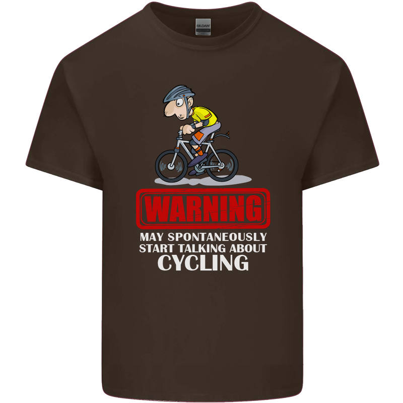 May Start Talking About Cycling Funny Kids T-Shirt Childrens Chocolate
