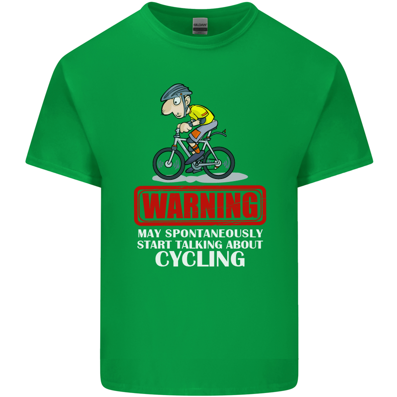 May Start Talking About Cycling Funny Kids T-Shirt Childrens Irish Green