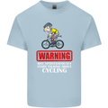 May Start Talking About Cycling Funny Kids T-Shirt Childrens Light Blue