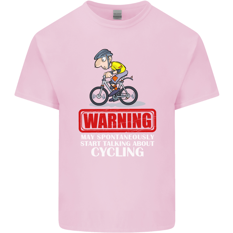 May Start Talking About Cycling Funny Kids T-Shirt Childrens Light Pink