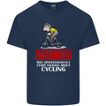 May Start Talking About Cycling Funny Kids T-Shirt Childrens Navy Blue