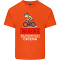 May Start Talking About Cycling Funny Kids T-Shirt Childrens Orange
