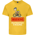 May Start Talking About Cycling Funny Kids T-Shirt Childrens Yellow