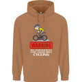 May Start Talking About Cycling Funny Mens 80% Cotton Hoodie Caramel Latte