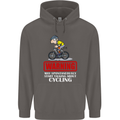 May Start Talking About Cycling Funny Mens 80% Cotton Hoodie Charcoal