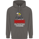 May Start Talking About Cycling Funny Mens 80% Cotton Hoodie Charcoal