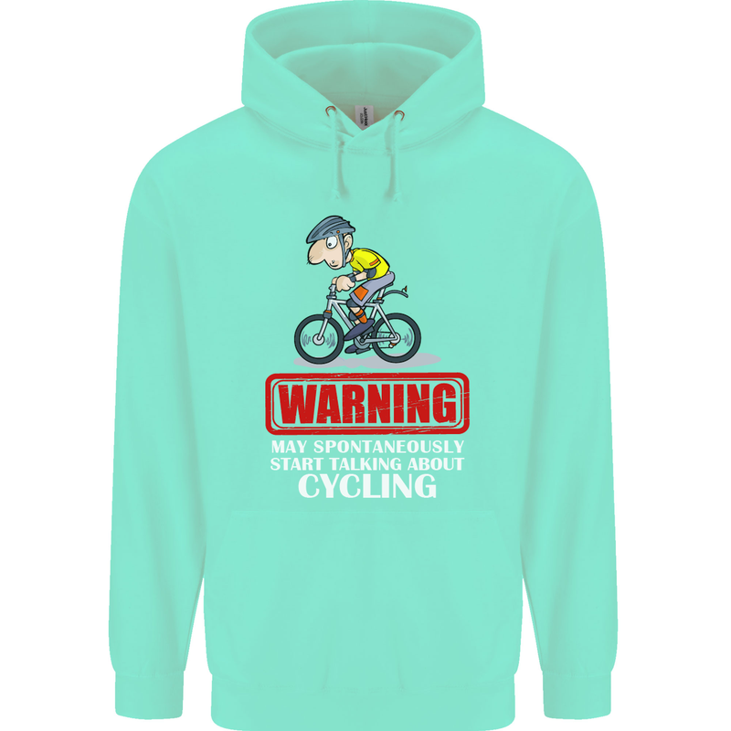 May Start Talking About Cycling Funny Mens 80% Cotton Hoodie Peppermint