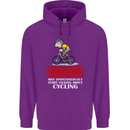May Start Talking About Cycling Funny Mens 80% Cotton Hoodie Purple