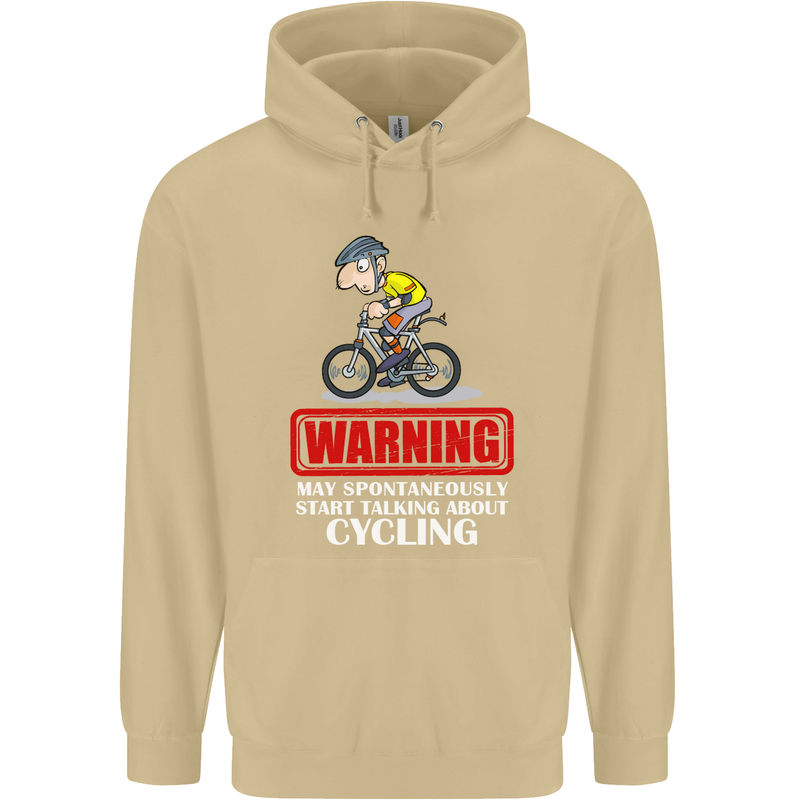 May Start Talking About Cycling Funny Mens 80% Cotton Hoodie Sand