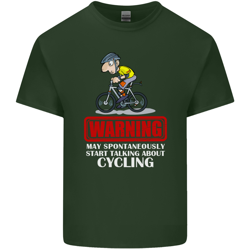 May Start Talking About Cycling Funny Mens Cotton T-Shirt Tee Top Forest Green