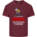 May Start Talking About Cycling Funny Mens Cotton T-Shirt Tee Top Maroon