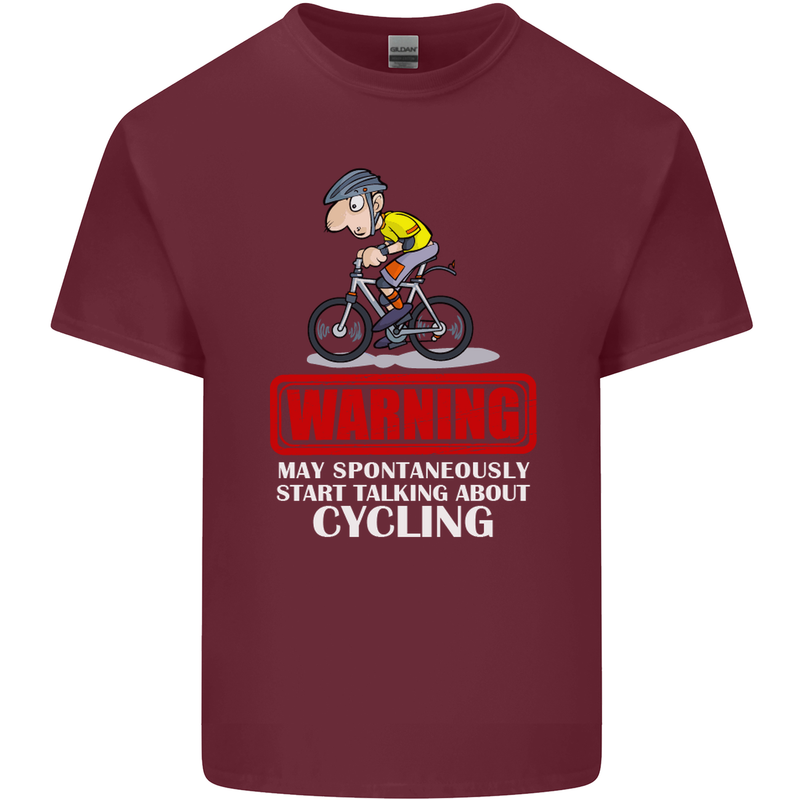May Start Talking About Cycling Funny Mens Cotton T-Shirt Tee Top Maroon