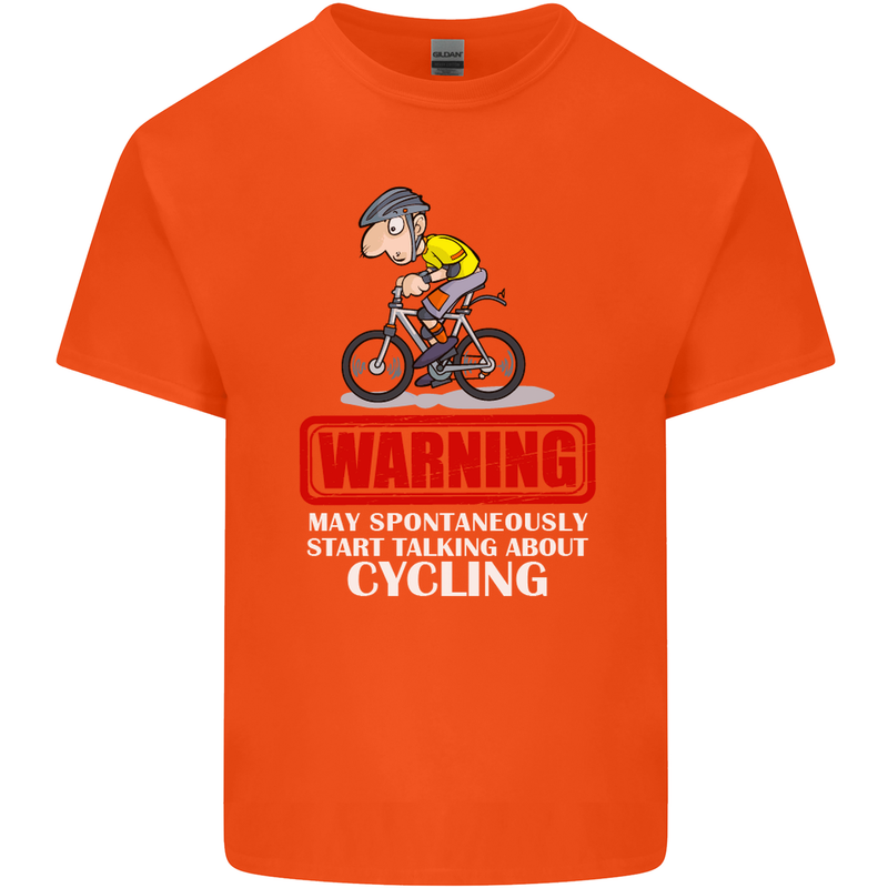 May Start Talking About Cycling Funny Mens Cotton T-Shirt Tee Top Orange