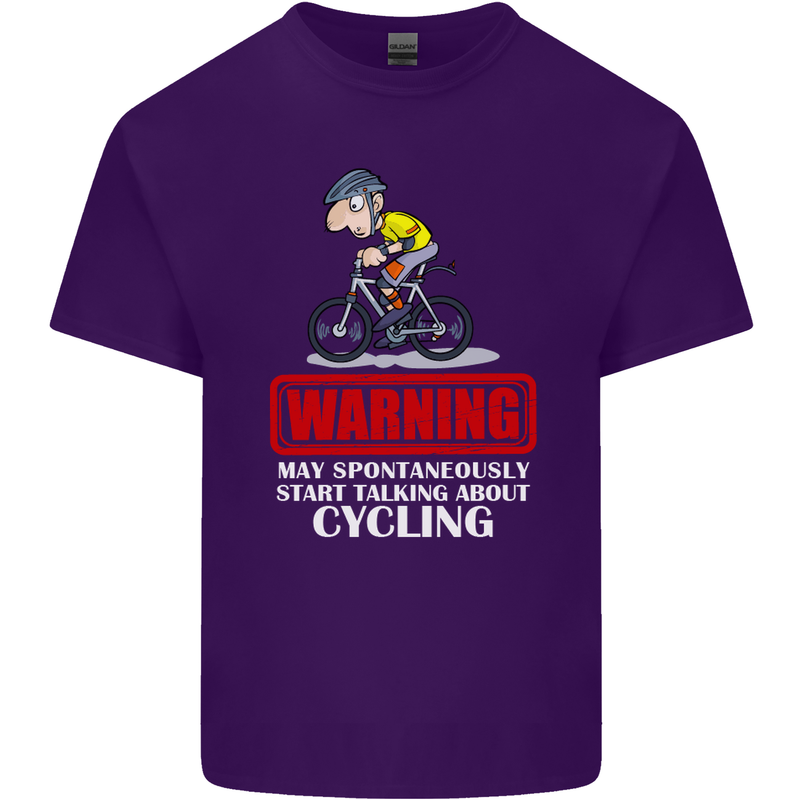 May Start Talking About Cycling Funny Mens Cotton T-Shirt Tee Top Purple