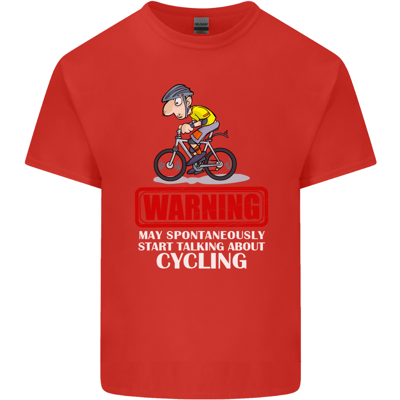 May Start Talking About Cycling Funny Mens Cotton T-Shirt Tee Top Red
