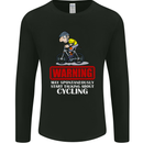 May Start Talking About Cycling Funny Mens Long Sleeve T-Shirt Black