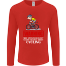 May Start Talking About Cycling Funny Mens Long Sleeve T-Shirt Red
