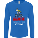 May Start Talking About Cycling Funny Mens Long Sleeve T-Shirt Royal Blue