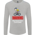 May Start Talking About Cycling Funny Mens Long Sleeve T-Shirt Sports Grey