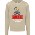 May Start Talking About Cycling Funny Mens Sweatshirt Jumper Sand