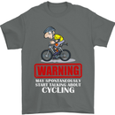 May Start Talking About Cycling Funny Mens T-Shirt Cotton Gildan Charcoal