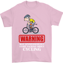 May Start Talking About Cycling Funny Mens T-Shirt Cotton Gildan Light Pink