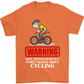 May Start Talking About Cycling Funny Mens T-Shirt Cotton Gildan Orange