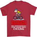 May Start Talking About Cycling Funny Mens T-Shirt Cotton Gildan Red