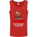 May Start Talking About Cycling Funny Mens Vest Tank Top Red