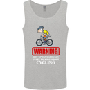 May Start Talking About Cycling Funny Mens Vest Tank Top Sports Grey