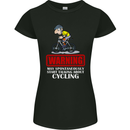 May Start Talking About Cycling Funny Womens Petite Cut T-Shirt Black