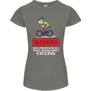 May Start Talking About Cycling Funny Womens Petite Cut T-Shirt Charcoal