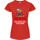 May Start Talking About Cycling Funny Womens Petite Cut T-Shirt Red