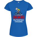 May Start Talking About Cycling Funny Womens Petite Cut T-Shirt Royal Blue