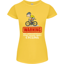 May Start Talking About Cycling Funny Womens Petite Cut T-Shirt Yellow
