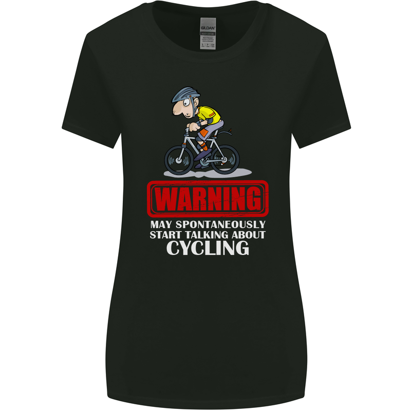 May Start Talking About Cycling Funny Womens Wider Cut T-Shirt Black