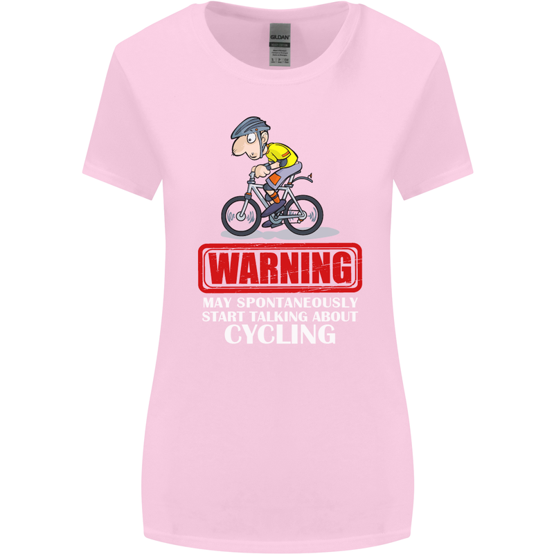 May Start Talking About Cycling Funny Womens Wider Cut T-Shirt Light Pink
