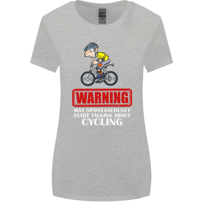 May Start Talking About Cycling Funny Womens Wider Cut T-Shirt Sports Grey