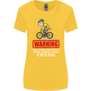 May Start Talking About Cycling Funny Womens Wider Cut T-Shirt Yellow