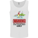 May Start Talking About Golf Funny Golfing Mens Vest Tank Top White