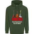 May Start Talking About Guitars Guitarist Childrens Kids Hoodie Forest Green