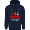 May Start Talking About Guitars Guitarist Childrens Kids Hoodie Navy Blue