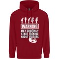 May Start Talking About Guitars Guitarist Childrens Kids Hoodie Red