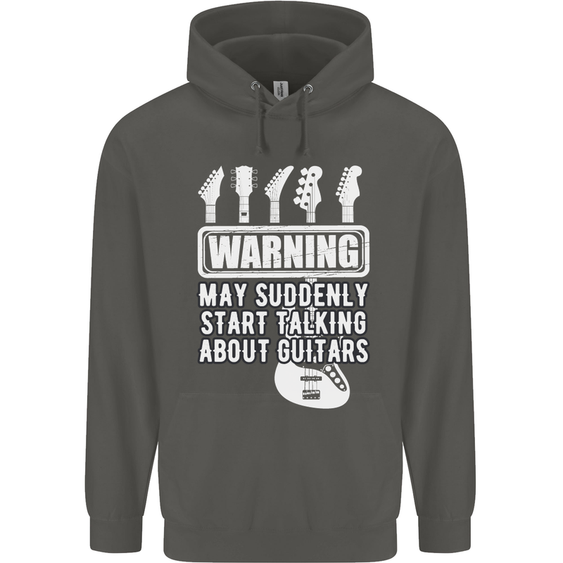 May Start Talking About Guitars Guitarist Childrens Kids Hoodie Storm Grey