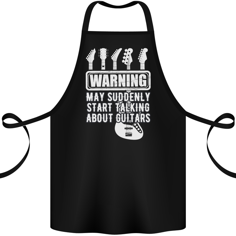 May Start Talking About Guitars Guitarist Cotton Apron 100% Organic Black