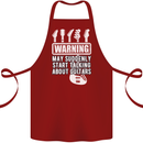May Start Talking About Guitars Guitarist Cotton Apron 100% Organic Maroon