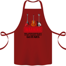 May Start Talking About Guitars Guitarist Cotton Apron 100% Organic Maroon