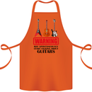 May Start Talking About Guitars Guitarist Cotton Apron 100% Organic Orange