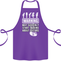 May Start Talking About Guitars Guitarist Cotton Apron 100% Organic Purple
